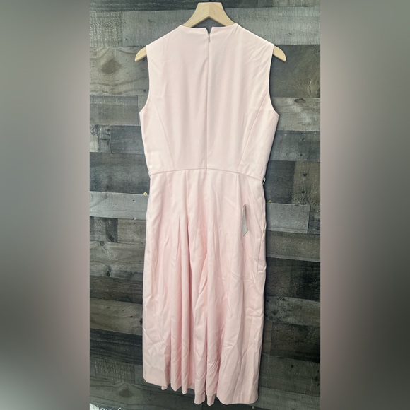 NWT MaxMara Mimma Occasion Dress in Light Pink Elegant Pleated Sleeveless Dress - Picture 2 of 11